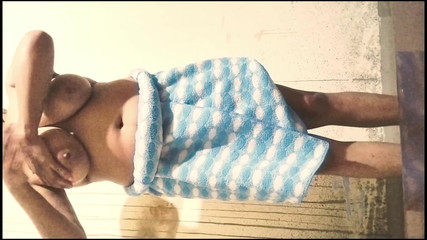 College Girl Pussy Fingering While Showering in Bathroom