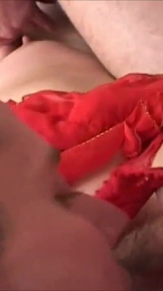 Horny brunette gets banged by three guys