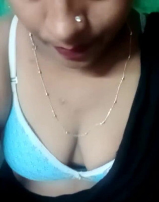 Indian Stepmom in Her Blue Bra