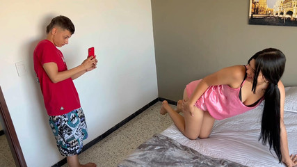 My Stepsister Tricks Me Into Taking Some Very Hot Photos of Her and We End up Having Hard Sex.