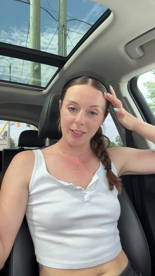 Trying Out a Cute New Vibrator in a Busy Parking Lot!