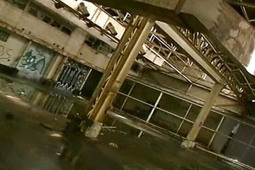 French Brunette Bitch Assfucked in the Abandoned Building