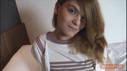 Long-haired Brunette with Slim Body and Fuck-ready Ass