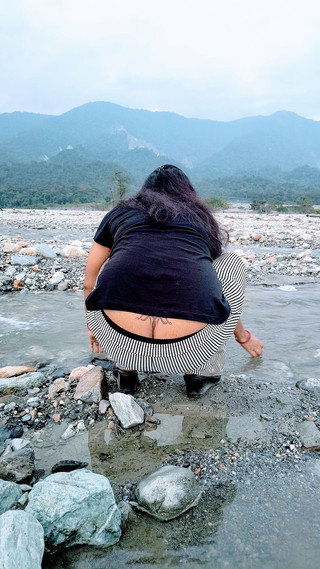 Outdoor Naked Dare and Hard Fucked in Hotel, Cummed in Her Hair