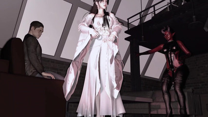 3D Big Boobs Asian Slut Got Her Wet Pussy Fucked by Two Big Cock