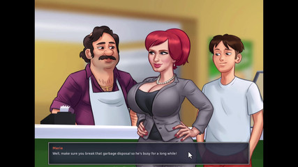 Summertime saga - sucking on jenny's boobs