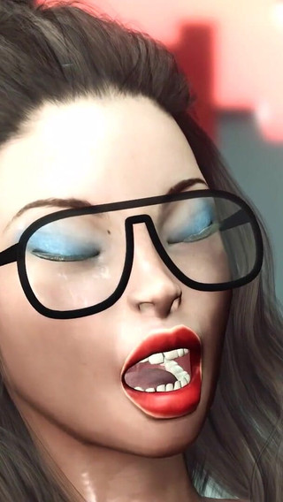 Cyber disco sex. A sexy nerdy girl in cuffs gets fucked by a disco man