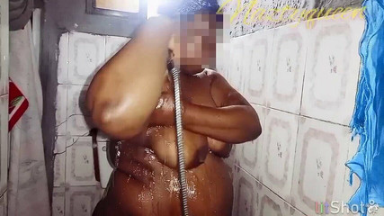 Naztyqueen calming taking a nice shower showcasing her beautiful boobs and ass