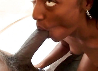 Petite ebony and her tiny pussy receive fat black dick