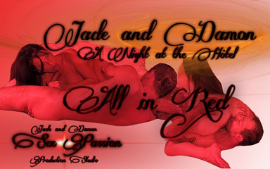 Jade and Damon a night at the hotel all in red