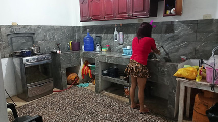 Perverted Neighbor Shows Everything While He Is There