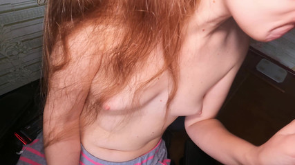 College Girl Gets Cum on Her Tiny 18 Year Old Tits!