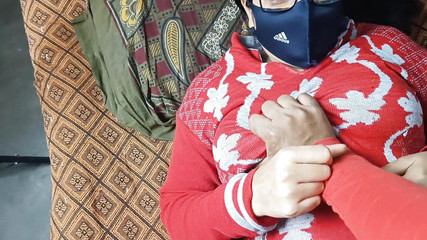 The Husband Released All the Semen by Fucking His Wife Secretly on the Bed in Her in-laws House.