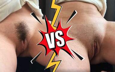 Shaving My Sexy Meaty Pussy. Puffy Labia with Big Lips