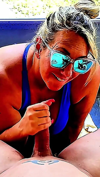 Patio Blowjob POV