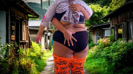 My Horny Stepmom Want Fuck From Me, Then Laying Blankets on Village Roads Near the House & Fuck Pleased Her - Outdoor Jungle Sex