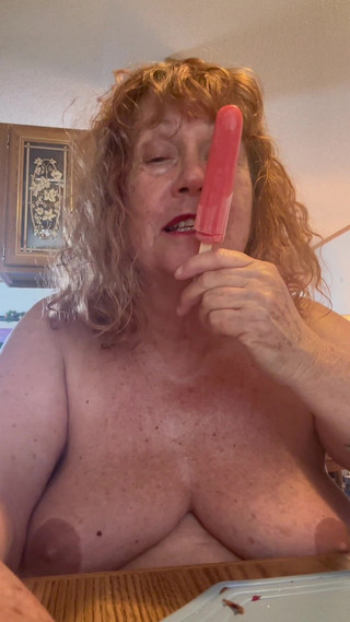 Testing My Cock Sucking Skills on That Popsicle