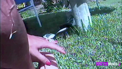 Racy Dark-haired MILF - Horny Fucked by the Pool