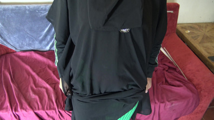 Turkish Stepmother Shows Her Hairy Pussy and Asshole to 18 Year Old Stepson