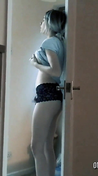 Stepdaughter Spies on Stepdad Jerking off