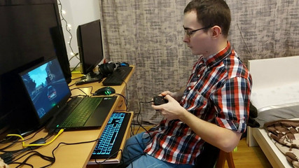 Hot Collegegirl Interrupts Her Nerdy Classmate While He's Playing Video Games Because She Wants to Fuck After College