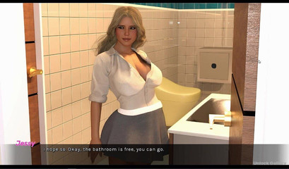 Lewdstory Blonde Sucking Dick in the Bathroom.