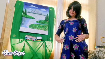 Skinny Bitch Tearing Her Clothes