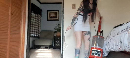 Sexy Vacuuming in a Mini Dress - Housework Fetish Sfw