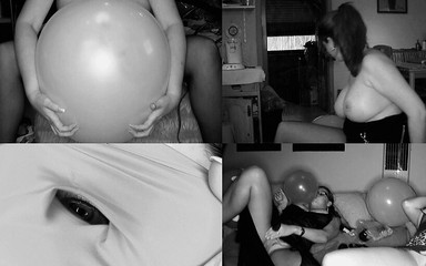 Balloon Fetish with Lesbian