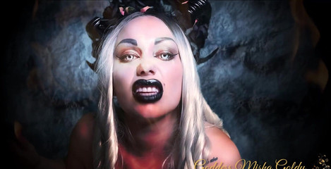 A Sexy Demoness with Seductive Black Lips Teasing You with Hot Smoking and Her Big Slightly Covered Breasts! Breathe My Smoke