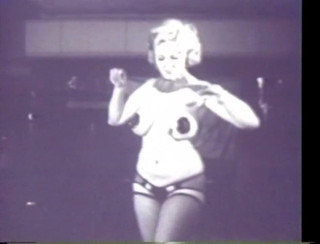 Vintage wild blonde striptease