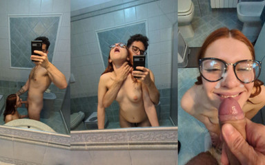 I Fuck My Girlfriend Hard in the Bathroom and in Her Face