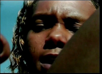 Ebony honey riding his cock in the backyard