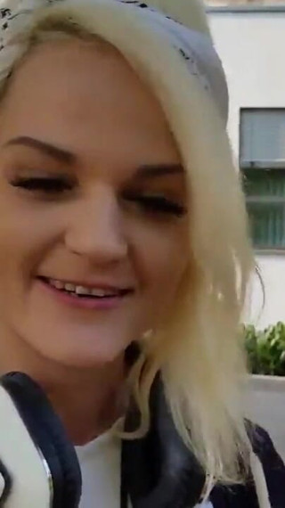 Alexa Gold in Front of a Hospital