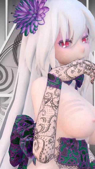 Yowane Haku Undress Dance Sexy Lingerie Hentai Stickysticky Song Mmd 3D Purple Clothes Color Edit Smixix