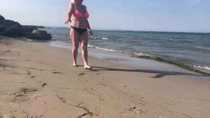 Yoga on the Beach End with Multiple Squirt on the Beach