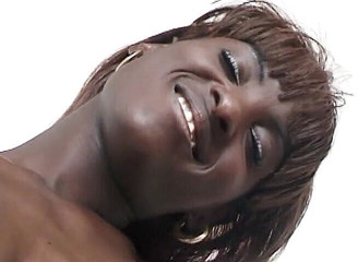 Hot ebony MILF enjoy in white big cock