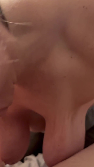 Sucking His Nut Out but Made Sure the Camera Was Focused on My Titts as so Many of You Asked for.