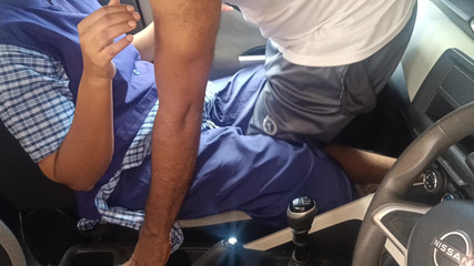 Uniform College Girl Car Sex with Step Father Part 3