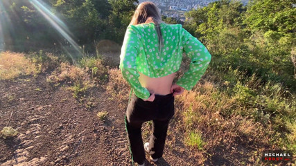 Big Ass Stranger Girl Gets Doggystyle Fucked in Park and Cum on Pussy and Cum Walk in Panties