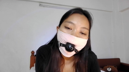 Ball Gag on With Mask