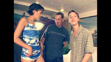 Double Penetration in Threesome Sex with Cumshot in Mouth for Young Girl with Hairy Pussy