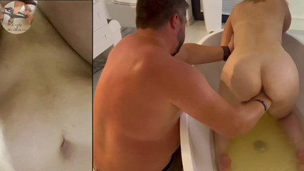Lexi's bathtub playtime, multiple orgasms with the help of Luca