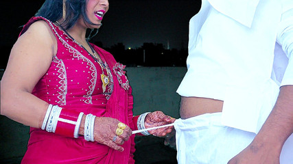 2024 Karwa Chauth- Desi Young Wife Pinki Had Blowjob in Front of Moon, Cumshot on Her Big Ass