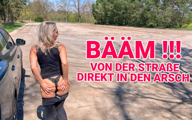 From the street directly in my ass