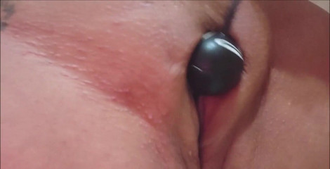 In this bathtub love ball fucking selfshot clip, i tug on love balls fucked up inside me