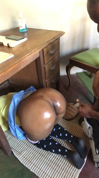 Sexy Hot Lady Got Stuck Under the Table