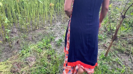 Outdoor Sex in Rain Cheating Village Bengali Bhabi Daytime Fucked in Field and Take Cum in Her Ass