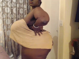 Ebony BBW Teasing and Walking Around Butt Naked