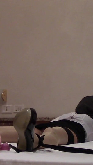 Hooded MILF Tied to the Bed, Fucked with Facial